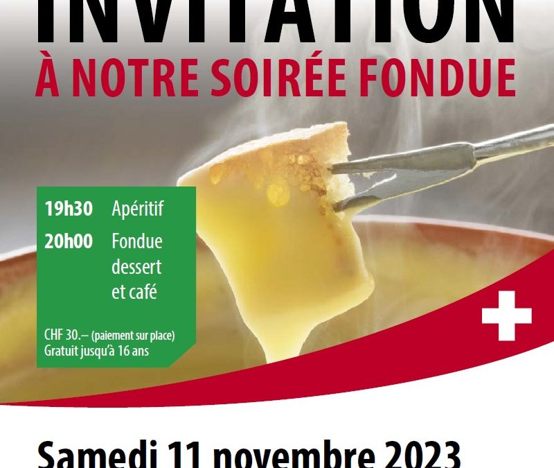 L’UDC Yvonand-Menthue vous invite à sa traditionnelle soirée fondue !